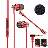 SOSOFLY Gaming E-sports Anchor Headset Dual Wheat Metal In-Ear Wire Control Headset