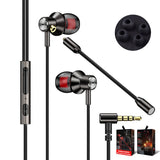 SOSOFLY Gaming E-sports Anchor Headset Dual Wheat Metal In-Ear Wire Control Headset
