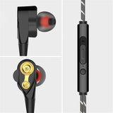 SOSOFLY HIFI wire headset Wired headphones with mic Quad Core Double Action Ring earphones