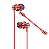 SOSOFLY Gaming E-sports Anchor Headset Dual Wheat Metal In-Ear Wire Control Headset