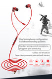 SOSOFLY Gaming E-sports Anchor Headset Dual Wheat Metal In-Ear Wire Control Headset
