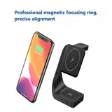 SOSOFLY new three-in-one wireless charger, fast charging magnetic suction for Apple mobile phone watch headset multi-function wireless portable power bank