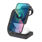 SOSOFLY new three-in-one wireless charger, fast charging magnetic suction for Apple mobile phone watch headset multi-function wireless portable power bank