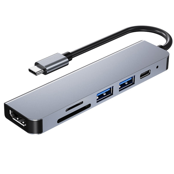 SOSOFLY type-c hub Multifunctional docking station 4K HD USB notebook 6-in-1 TYPE-C docking station