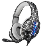 SOSOFLY Explosive camouflage head-mounted gaming headset RGB light chicken artifact wired earplugs