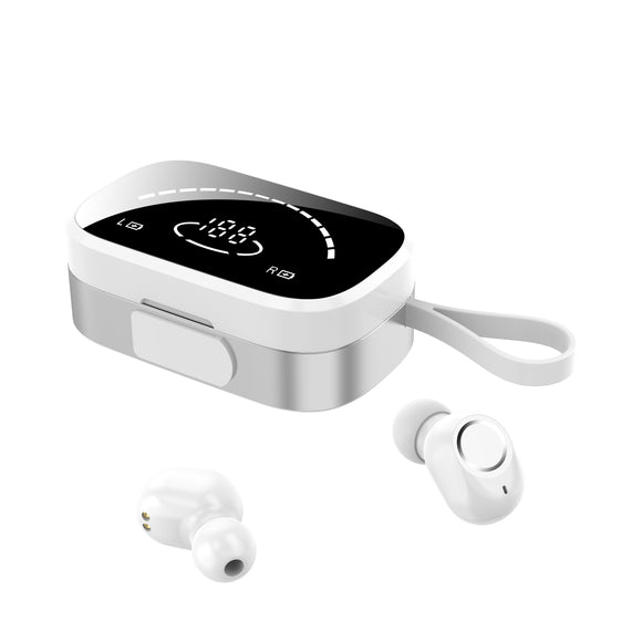 SOSOFLY  TWS Bluetooth 5.0 headset Mini in ear HD mirror digital display headset with lanyard