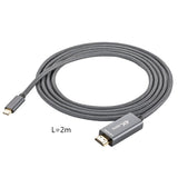 SOSOFLY New 4K high-definition connection data cable conversion type-c to hdmi high-definition 2 meters audio and video braided cable