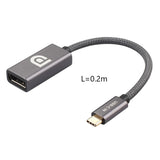 SOSOFLY New type-c to DP adapter cable type-c computer mobile phone HD audio and video with screen converter 0.2 m audio braided cable