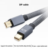 SOSOFLY New audio and video signal transmission cable lightning port notebook 4K MiniDP HD video with screen line DP4k60hz braided line 2 meters