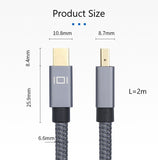 SOSOFLY New audio and video signal transmission cable lightning port notebook 4K MiniDP HD video with screen line DP4k60hz braided line 2 meters