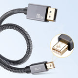 SOSOFLY New 2.0 interface mini displayport data cable miniDP to DP cable version 1.4 8K HD adapter cable