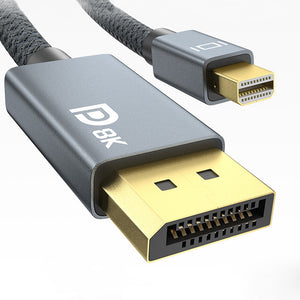 SOSOFLY New 2.0 interface mini displayport data cable miniDP to DP cable version 1.4 8K HD adapter cable