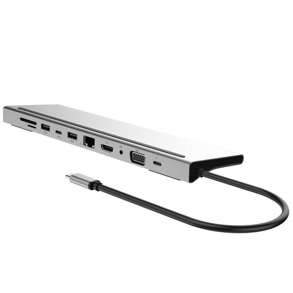 SOSOFLY Type-C HUB docking station 11-in-1 converter usb C to HDMI VGA for fit MacBook Pro docking hub