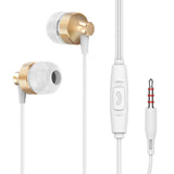 SOSOFLY New Metal In-Ear Headphones Subwoofer with Wheat Wire Control Universal Headset for Mobile Phone and Computer