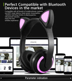 SOSOFLY Colorful head-mounted anime cat ears cow ears cartoon bluetooth headsets