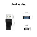 SOSOFLY Type-c female adapter usb male adapter charging test 3.1usb-c female hard drive usb3.0a male adapter, USB3.1AM/CF metal shell adapter