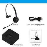 SOSOFLY Bluetooth Headset with Microphone, Wireless Cell Phone Headset Noise Cancelling Mic, On Ear Bluetooth Headphones Bluetooth 5.0 17H for Home Office Online Class PC Call Center Skype