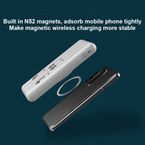 SOSOFLY Portable charger, 10000mah magnetic super fast charging comes with four-wire wireless charging mobile power ultra-thin power bank