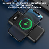 SOSOFLY Portable charger, 10000mah magnetic super fast charging comes with four-wire wireless charging mobile power ultra-thin power bank