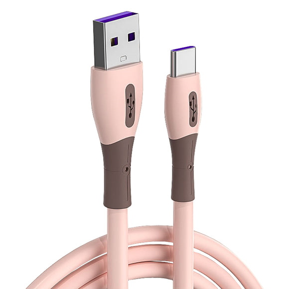 SOSOFLY new liquid soft rubber data cable is suitable for Huawei mobile phone USB-Type-C 5A super fast charging cable Macaron data cable