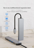 SOSOFLY type-c hub Multifunctional docking station 4K HD USB notebook 6-in-1 TYPE-C docking station