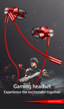 SOSOFLY Gaming E-sports Anchor Headset Dual Wheat Metal In-Ear Wire Control Headset