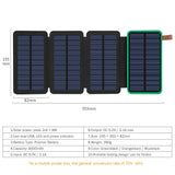 SOSOFLY New portable charger, outdoor folding multi-piece solar charger solar mobile power 8000mAh