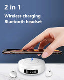SOSOFLY New TWS wireless bluetooth 5.1 headset wireless charging and fast charging two-in-one mini earbuds noise-cancelling large screen digital display waterproof and sweat-proof ultra-long battery life headset